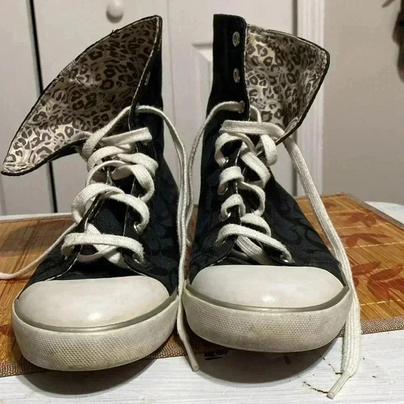 Coach higher top black Bonney signature sneakers size 9 1/2 - Picture 4 of 17